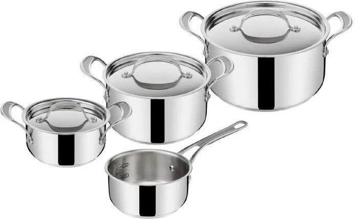 Tefal E307S7 Jamie Oliver Cook's Classic Edelstahl Kochtopf-Set, 7-tlg.