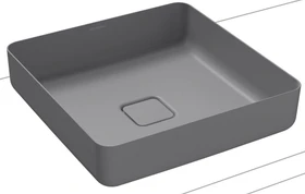 Kaldewei Miena 3184 Waschtisch-Schale eckig 40x40cm, Perl-Effekt, warm grey 60