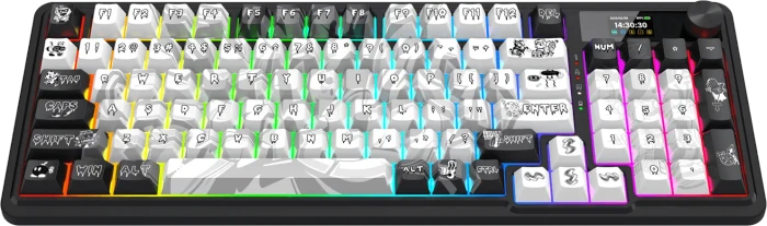 Redragon Artemis K719 Pro Wireless, Graffiti Edition, LEDs RGB, Hi-Fi Custom, USB/Bluetooth, US