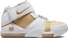 Nike LeBron 2 white/varsity crimson/metallic gold (Herren)