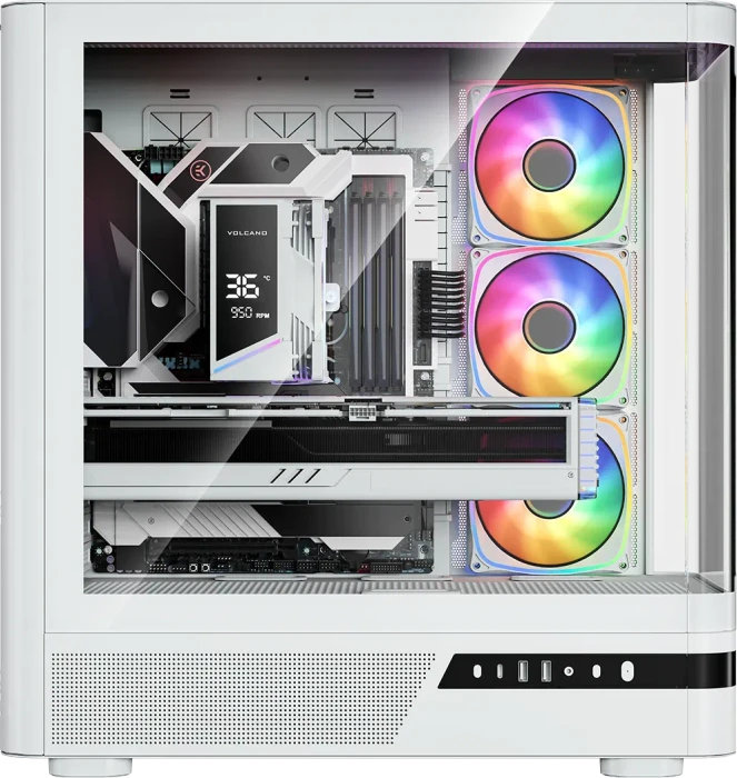 Modecom Volcano AQ200 ARGB White, Glasfenster