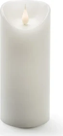 Konstsmide Echtwachskerze 17.5cm weiß LED warmweiß, 1 Stück