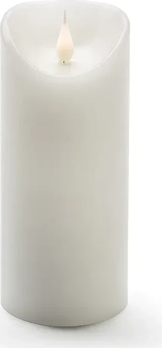 Konstsmide Echtwachskerze 17.5cm weiß LED warmweiß, 1 Stück