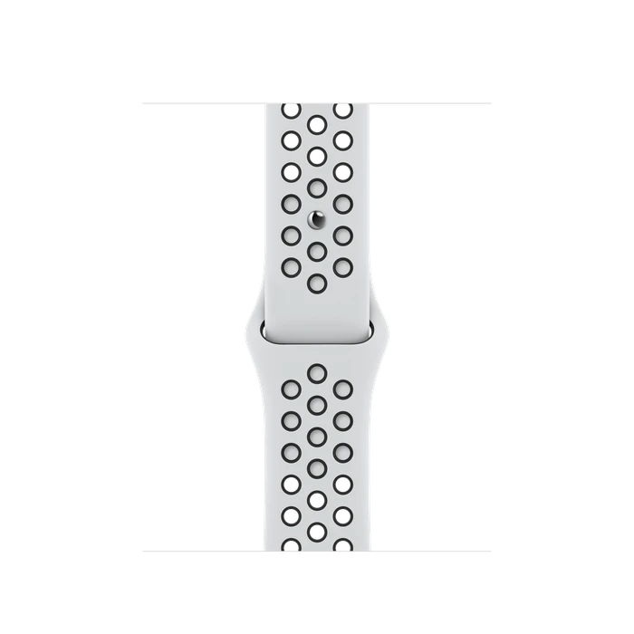 Apple Watch Nike Series 7 (GPS) 41mm Aluminium Polarstern mit Sportarmband Pure Platinum/schwarz