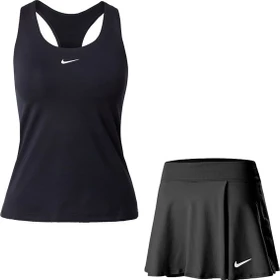 Nike Swoosh Funktionsshirt ärmellos schwarz/weiß (Damen)