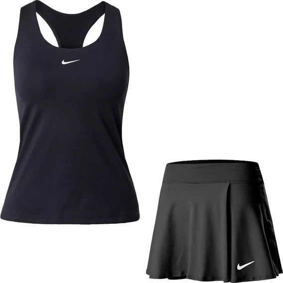 Nike Swoosh Funktionsshirt ärmellos schwarz/weiß (Damen)