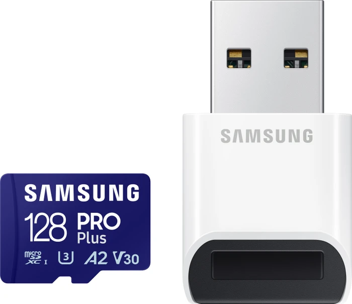 Samsung PRO Plus R180/W130 128GB USB-Kit, UHS-I U3, A2, Class 10