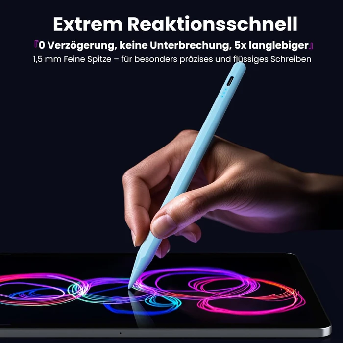 Kingone Stylus Pen Stift für iPad 2018-2026, blau, USB-C