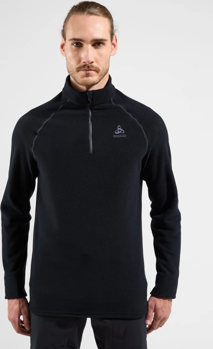 Odlo Rigi Mid Layer Half Zip Laufshirt langarm schwarz (Herren)