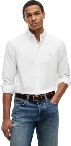 Tommy Hilfiger Regular Fit Oxford Hemd langarm ecru (Herren)