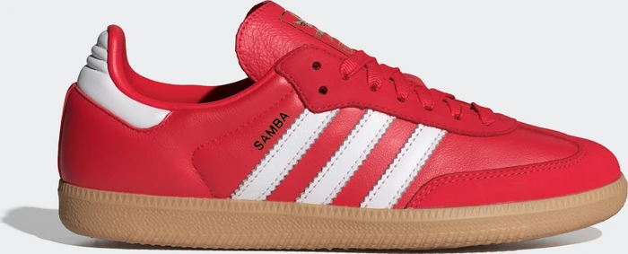 adidas Samba OG better scarlet/cloud white/gold metallic (Damen)