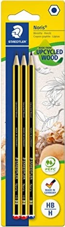 Staedtler Noris 120 Bleistift H graphit, schwarz/gelb, 2er-Pack
