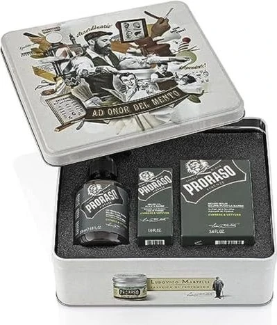 Proraso Cypress & Vetyver Bartshampoo 200ml + Balsam 100ml + Bartöl 30ml Geschenkset