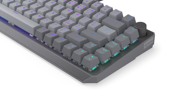 Endorfy Thock V2 75%, PBT, grau, LEDs RGB, hot-swap, Endorfy RED, USB, CZ/SK