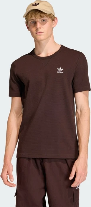 adidas Trefoil Essentials Waffle T-Shirt kurzarm aurora coffee (Herren)