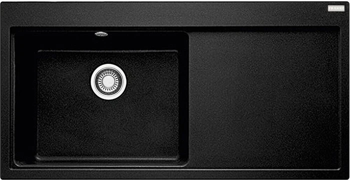 Franke Mythos MTG 611 Einbau Becken links mit Ablauffernbedienung onyx