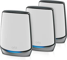 Netgear Orbi Wi-Fi 6, 850 Serie RBK853, AX6000, Router und 2x Repeater Set, 3er-Bundle (RBK853-100EUS / RBK853-100UKS)