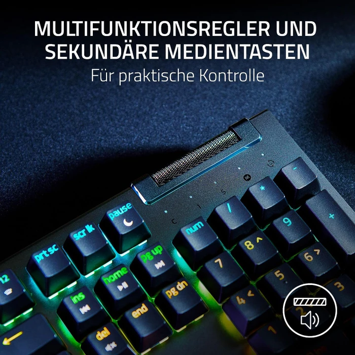 Razer BlackWidow V4 X, Razer GREEN Clicky Gen-3, USB, ND