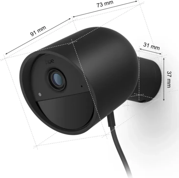 Philips Hue Secure Kamera, kabelgebunden, schwarz