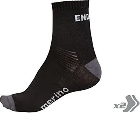 Endura Baabaa Merino Fahrradsocken schwarz, 2 Paare