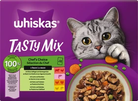 Whiskas Tasty Mix Chef's Choice in Sauce Multipack, 1.02kg (12x 85g)