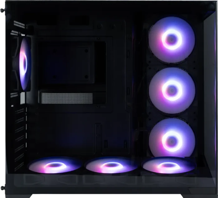 Zalman D40 Black, schwarz, Glasfenster