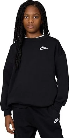 Nike Sportswear Club Fleece Oversize Sweatshirt schwarz/weiß (Junior)