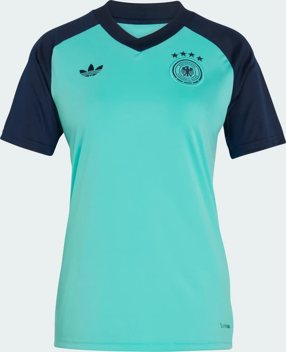adidas FIFA WM 2026 Deutschland Auswärts Aufwärmtrikot kurzarm flash aqua (Damen)