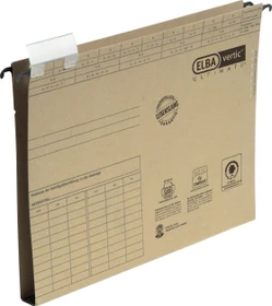 Elba vertic ultimate Hängemappe mit Hartpappeboden 2cm, A4, braun, 25er-Pack