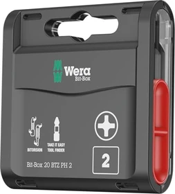 Wera 851/1 BTZ BiTorsion Kreuzschlitz Bit 1/4", PH2x25mm, 20 Stück