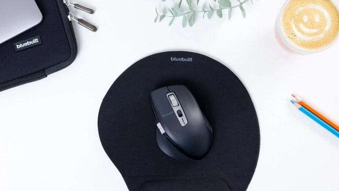 BlueBuilt Maximus Kabellose Ergonomische Bluetooth-Maus, schwarz, USB/Bluetooth