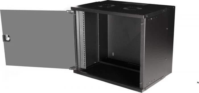 Equip Eco Mount 19" Wandgehäuse 9HE, Flatpack, Sicherheitsglastür, IP20, RAL 9005, 400mm tief