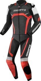 Bogotto Misano 2-Teiler Motorrad Lederkombi schwarz/rot (verschiedene Größen)