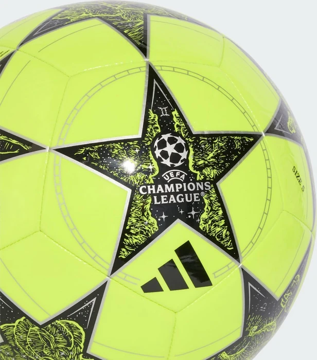 adidas UCL Club 2025/2026 League Stage Fußball solar yellow/black/silver metallic