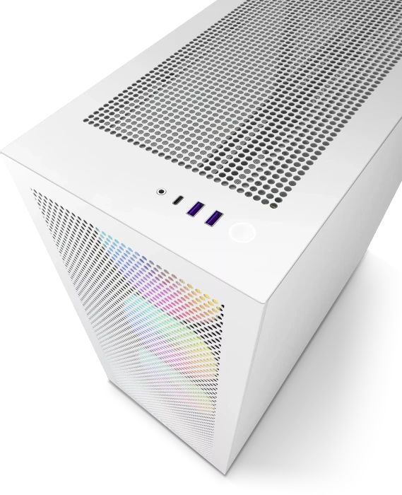NZXT H7 Flow RGB White, weiß, Glasfenster