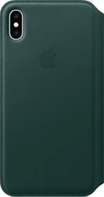 Apple Leder Folio Case für iPhone XS Max waldgrün