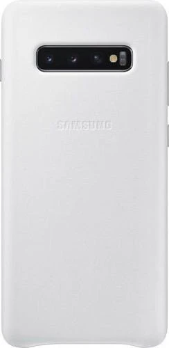 Samsung Leather Cover für Galaxy S10+ weiß
