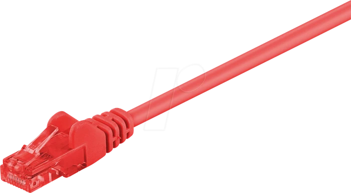 goobay Patchkabel, Cat6, U/UTP, RJ-45/RJ-45, 20m, rot
