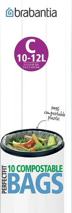 Brabantia PerfectFit Müllbeutel Typ C 10-12l, 10 Stück