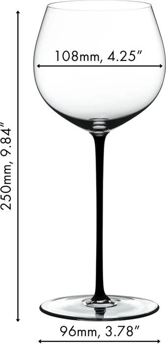 Riedel Fatto A Mano Oaked Chardonnay Weißweinglas schwarz