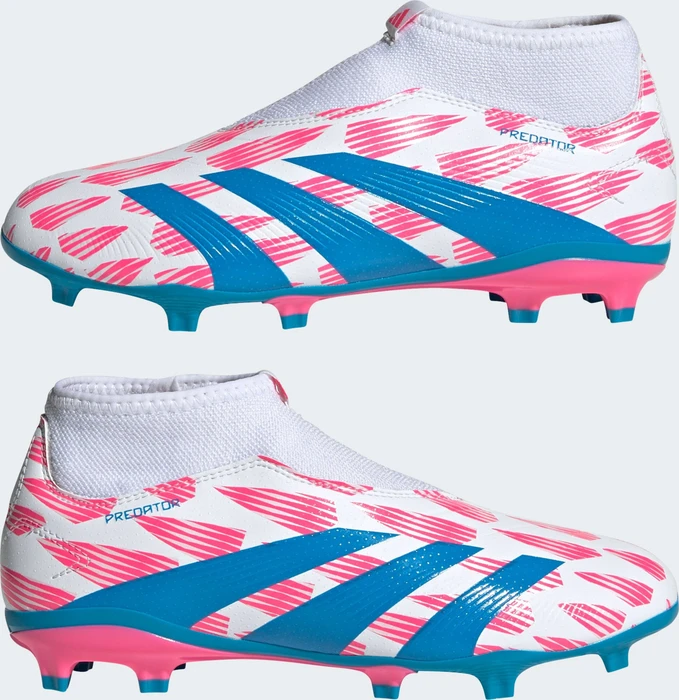 adidas Predator League Laceless FG cloud white/solar blue/solar pink (Junior)