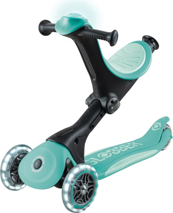 Globber Go Up Deluxe Lights Kickboard dark mint