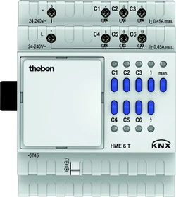 Theben HME 6 T KNX Heizungsaktor Erweiterungsmodul MIX2 6-fach, 24-240V, Schaltaktor