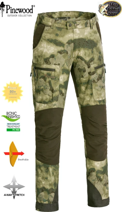Pinewood Caribou Camou TC Hose lang moss camou/dunkeloliv (Herren)