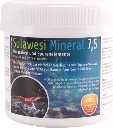 SaltyShrimp Sulawesi Mineral ph 7.5 / ph 8.5, Mineralien und Spurenelemente für Sulawesi Garnelen und Schnecken - Sulawesisalz