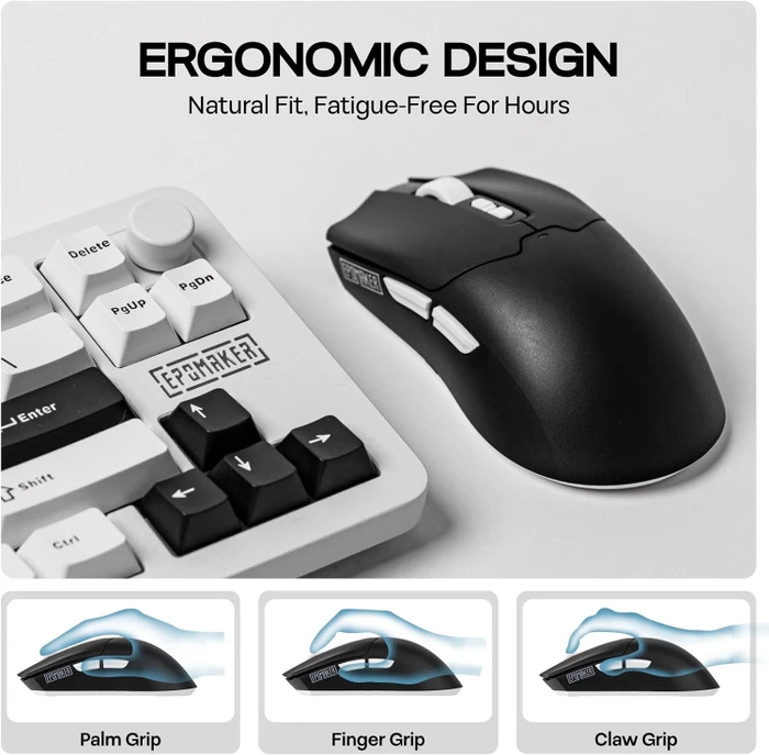 Epomaker Click Lite Wireless Gaming Mouse, schwarz, USB/Bluetooth