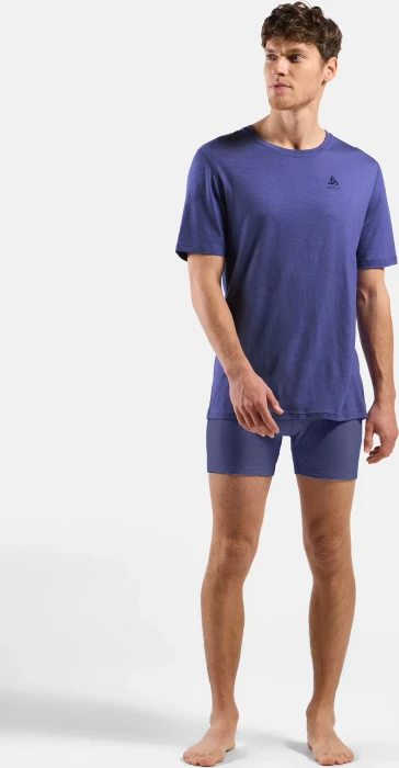 Odlo Natural Merino 160 Baselayer Funktionsshirt kurzarm skipper blue (Herren)