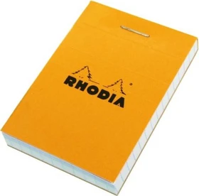 Rhodia Basics Notizblock N°10, 52x74mm, kariert, orange, 80 Blatt