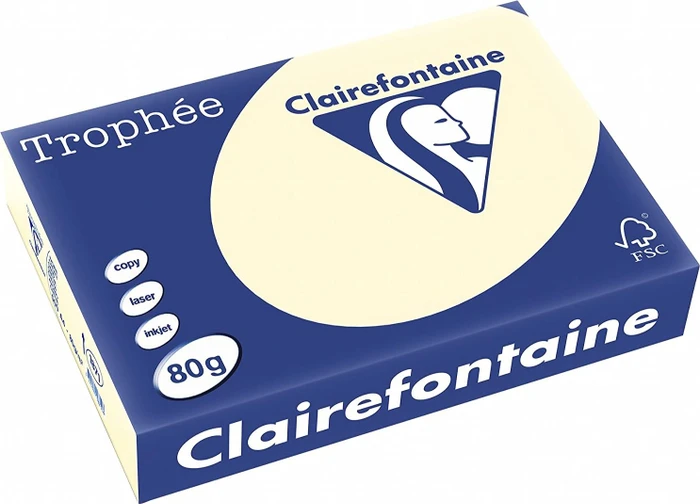 Clairefontaine Trophée Universalpapier matt sand, A4, 80g/m², 500 Blatt