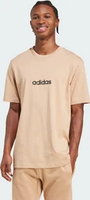 adidas Essentials Linear Single Jersey T-Shirt kurzarm warm sandstone/black (Herren)